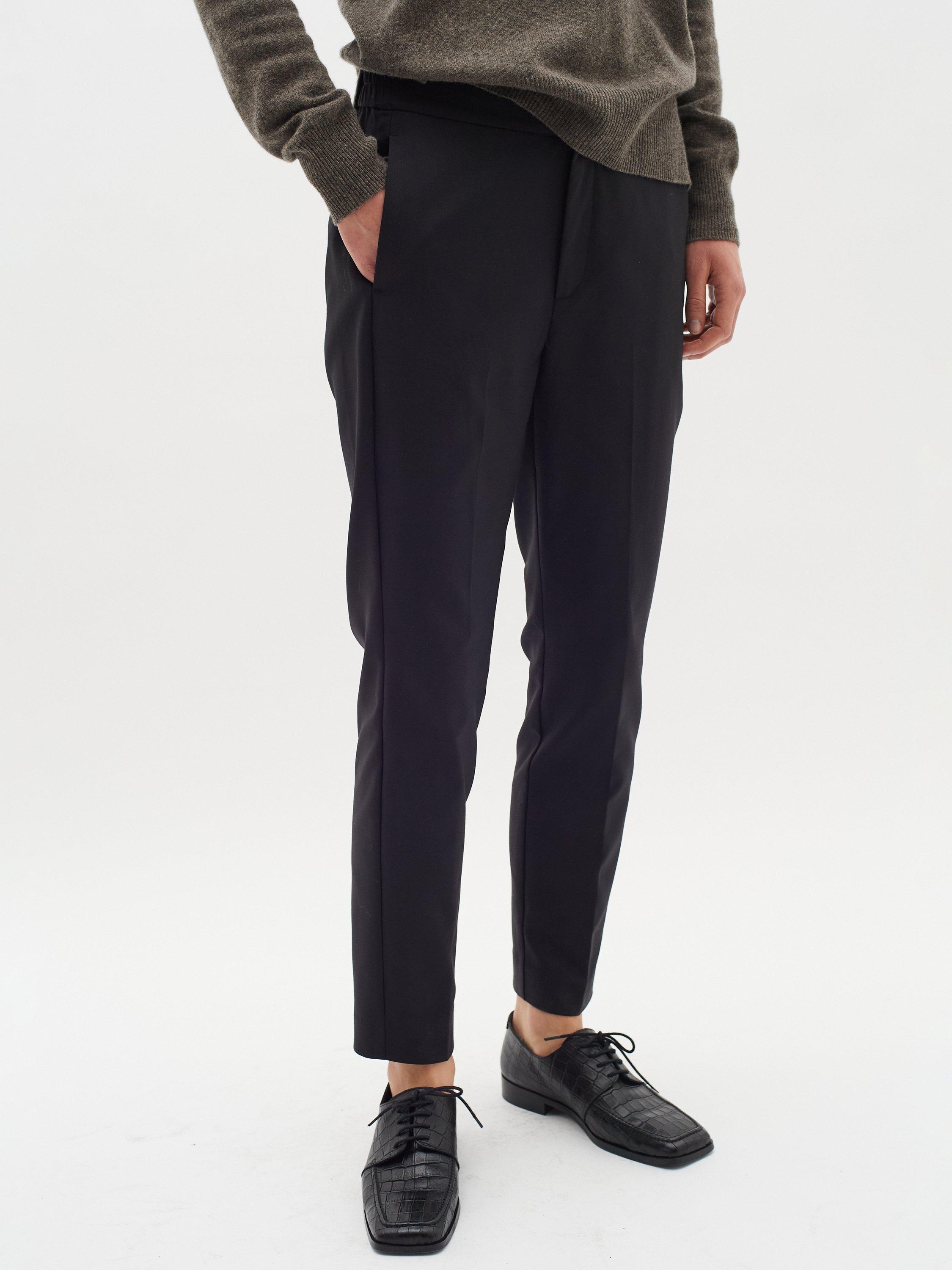 Product image 1 of 3, which shows InWear Zella Straight Leg Trousers, Black, 8