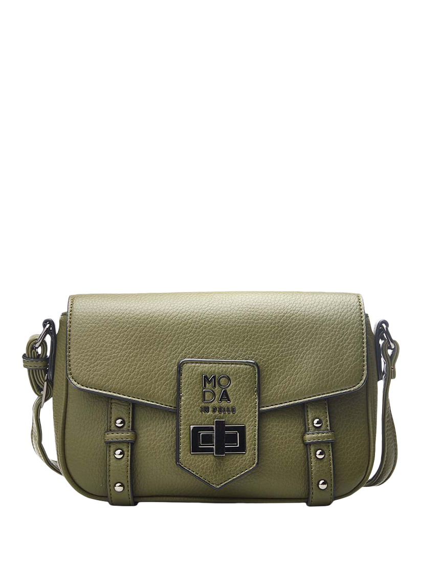 Moda in Pelle Sloane Cross Body Bag, Khaki