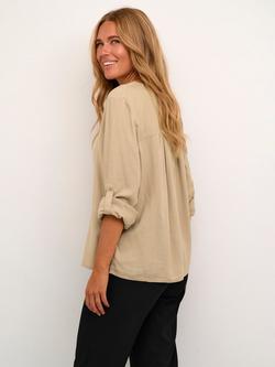 KAFFE Milia Linen Blend Blouse - view 2, Chinchilla