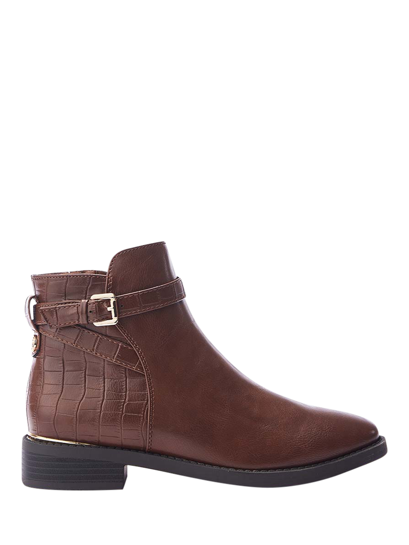 Moda in Pelle Laira Faux Fur Lined Ankle Boots, Tan
