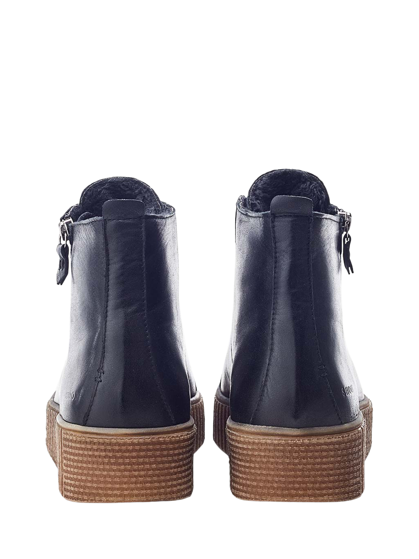 Product image 4 of 5, which shows Moda in Pelle Oldfield Leather Zip Shoe Boots, Black, 3