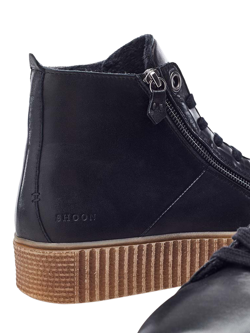 Product image 5 of 5, which shows Moda in Pelle Oldfield Leather Zip Shoe Boots, Black, 3