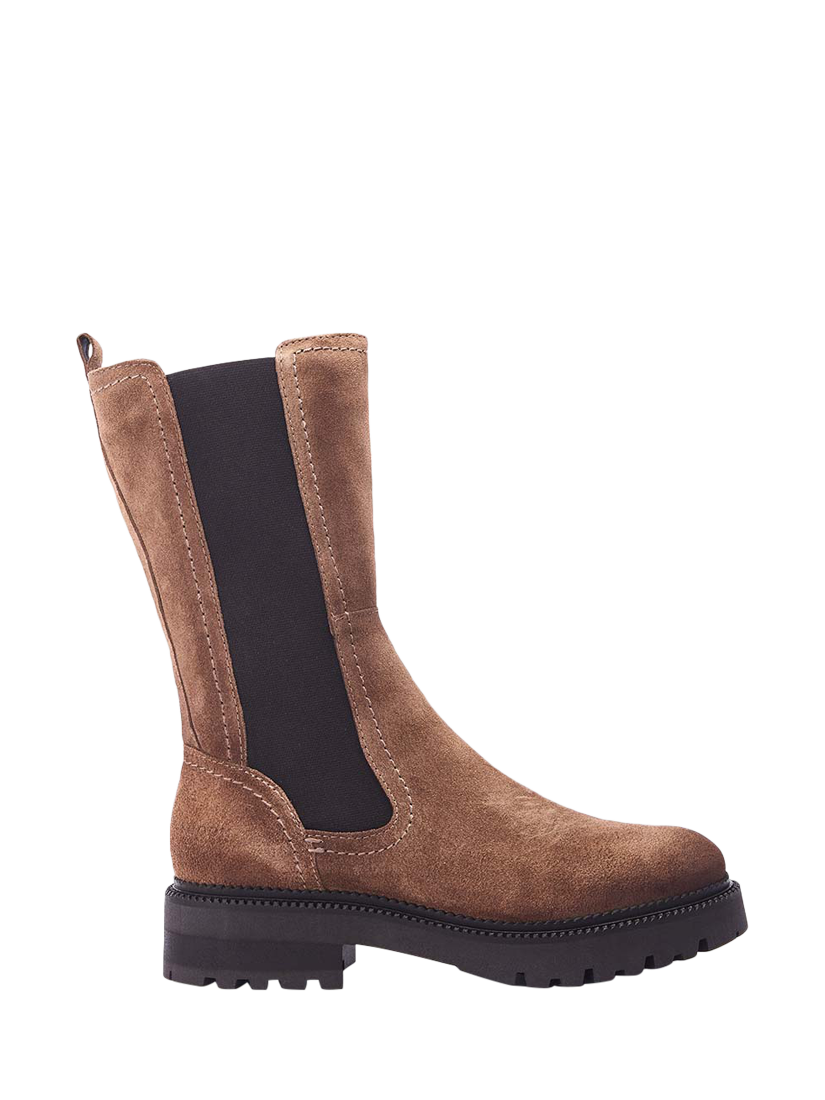Product image 1 of 4, which shows Moda in Pelle Olmeto Suede Chelsea Boots, Tan, 3