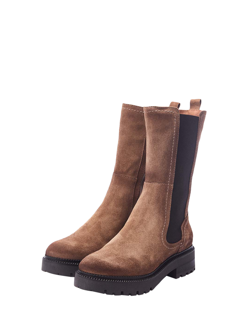 Product image 2 of 4, which shows Moda in Pelle Olmeto Suede Chelsea Boots, Tan, 3