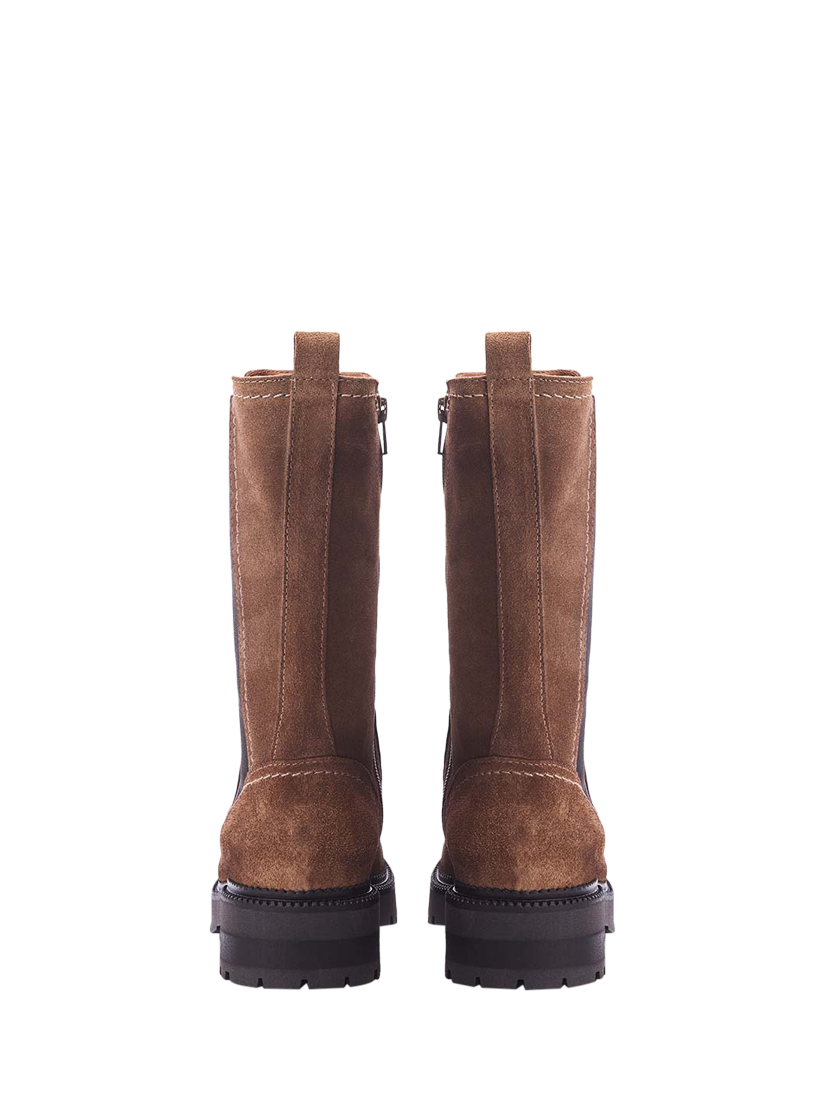 Product image 3 of 4, which shows Moda in Pelle Olmeto Suede Chelsea Boots, Tan, 3