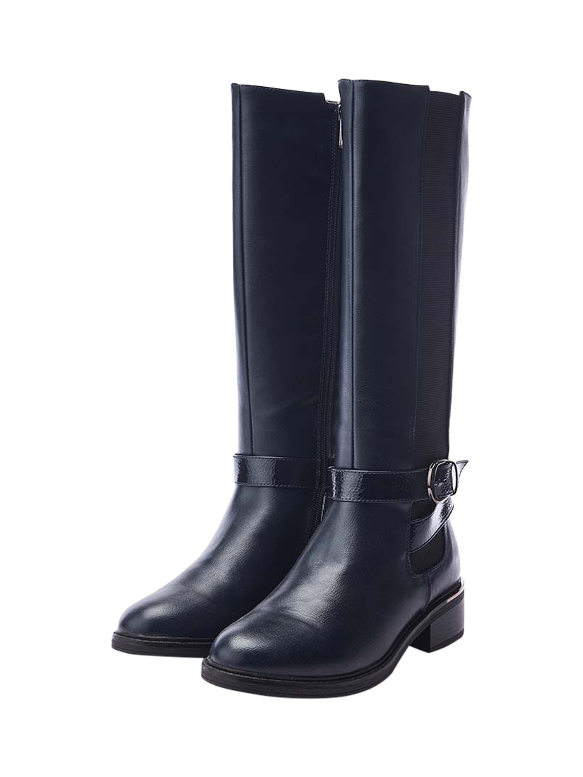 Product image 2 of 4, which shows Moda in Pelle Shanelle Long Chelsea Boots, Navy, 3
