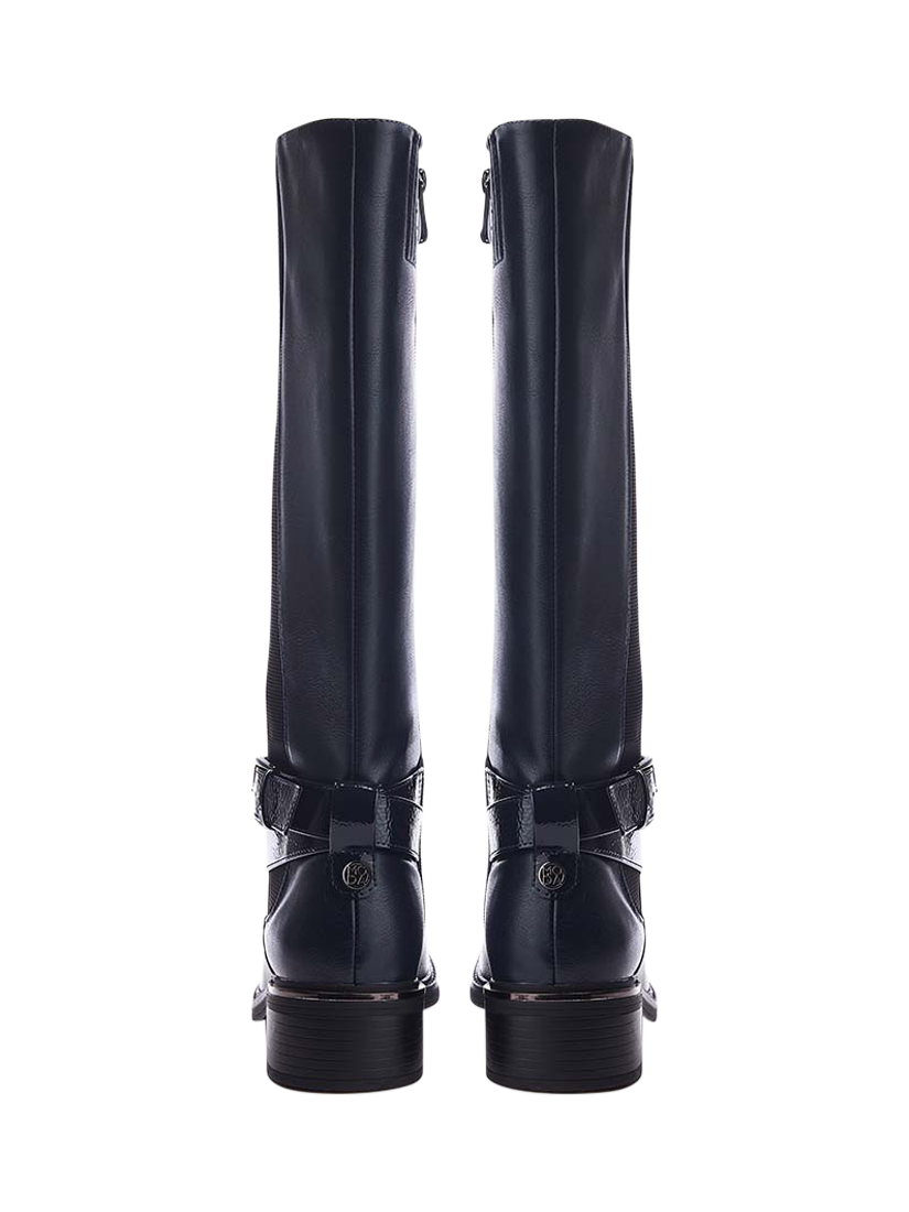 Product image 3 of 4, which shows Moda in Pelle Shanelle Long Chelsea Boots, Navy, 3
