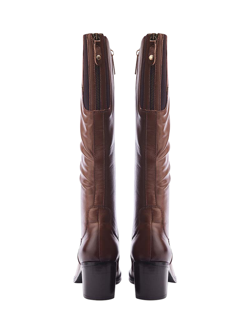 Product image 3 of 4, which shows Moda in Pelle Soleene Leather Over the Knee Boots, Tan, 3