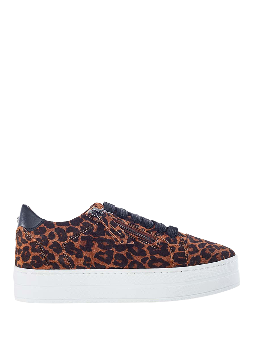 Moda in Pelle Abbiy Leather Chunky Zip Detail Trainers, Multi