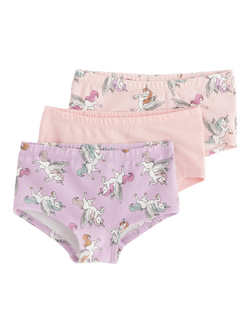 Lindex Kids' Unicorn Briefs, Pack of 3, Multi, Multi