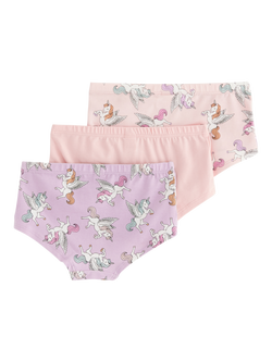 Lindex Kids' Unicorn Briefs, Pack of 3, Multi - view 2, Multi