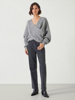 HUSH Betty Wool Blend Jumper - view 2, Mid Grey Marl