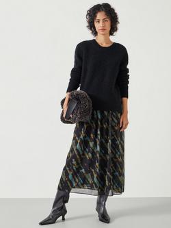 HUSH Clara Knit Woven Dress, Tie Dye Green, Green