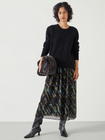 HUSH Clara Knit Woven Dress, Tie Dye Green, Green