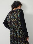 HUSH Clara Knit Woven Dress, Tie Dye Green