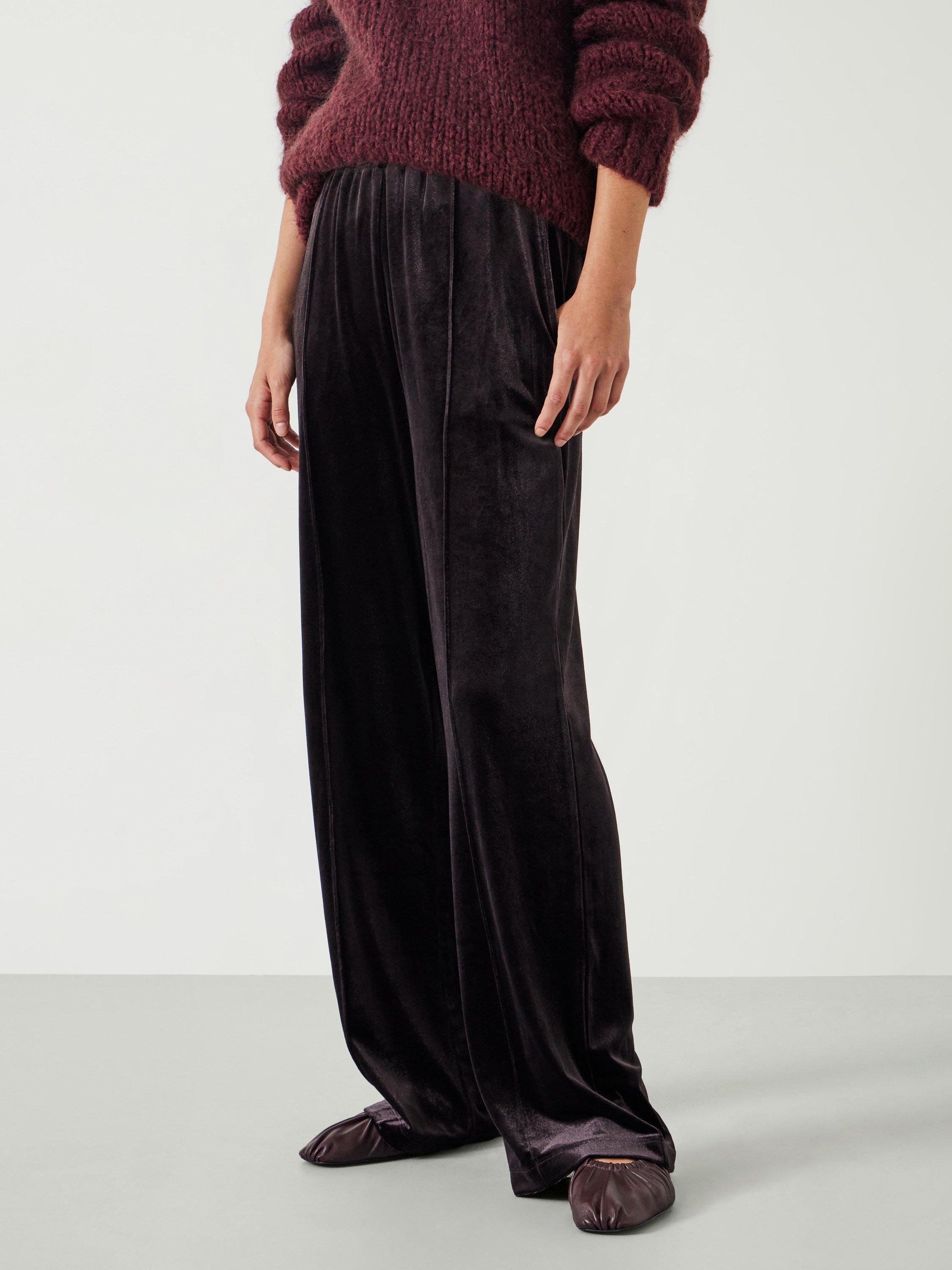 Product image 3 of 6, which shows HUSH Harrison Velvet Joggers, Raisin Brown, S