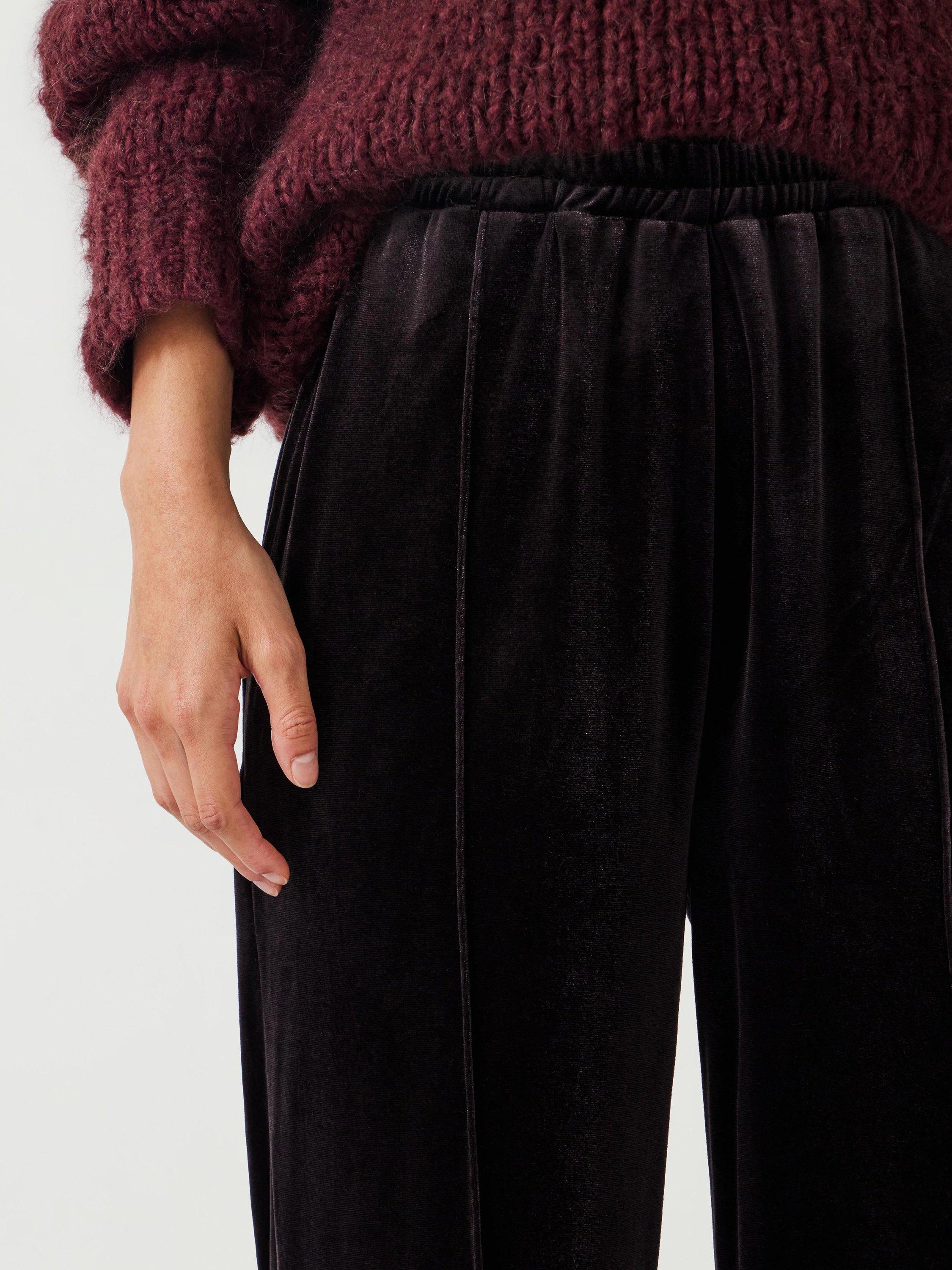 Product image 5 of 6, which shows HUSH Harrison Velvet Joggers, Raisin Brown, S