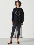 HUSH Disco Sweatshirt, Washed Black