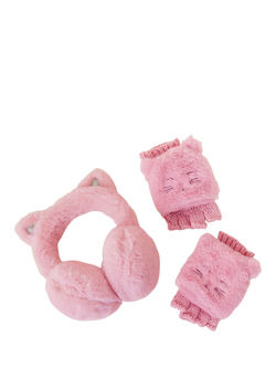 Angels by Accessorize Kids' Cat Earmuff Set, Pink, Pink