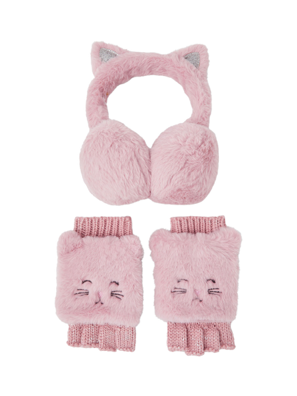 Angels by Accessorize Kids' Cat Earmuff Set, Pink, Pink