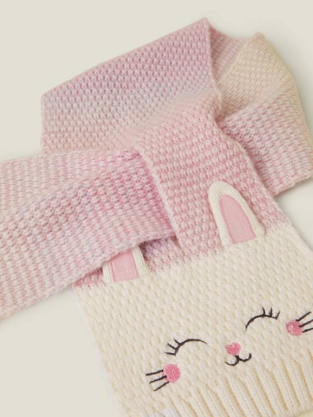 Angels by Accessorize Kids' Bunny Scarf, Pink/Multi Angels by Accessorize Kids' Bunny Scarf, Pink/Multi