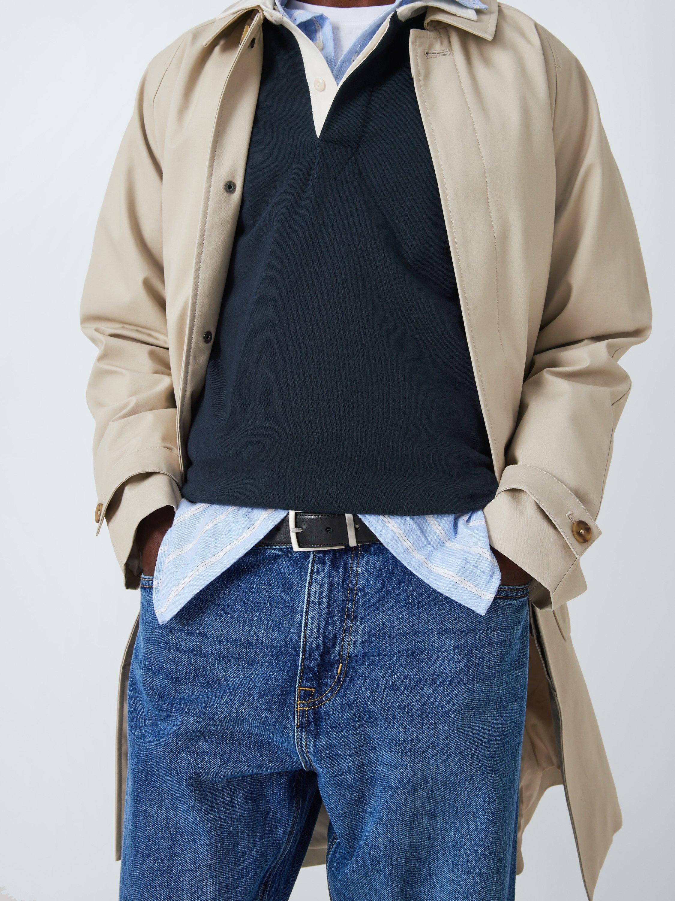 Product image 6 of 7, which shows John Lewis Cotton Rugby Shirt, Navy, S