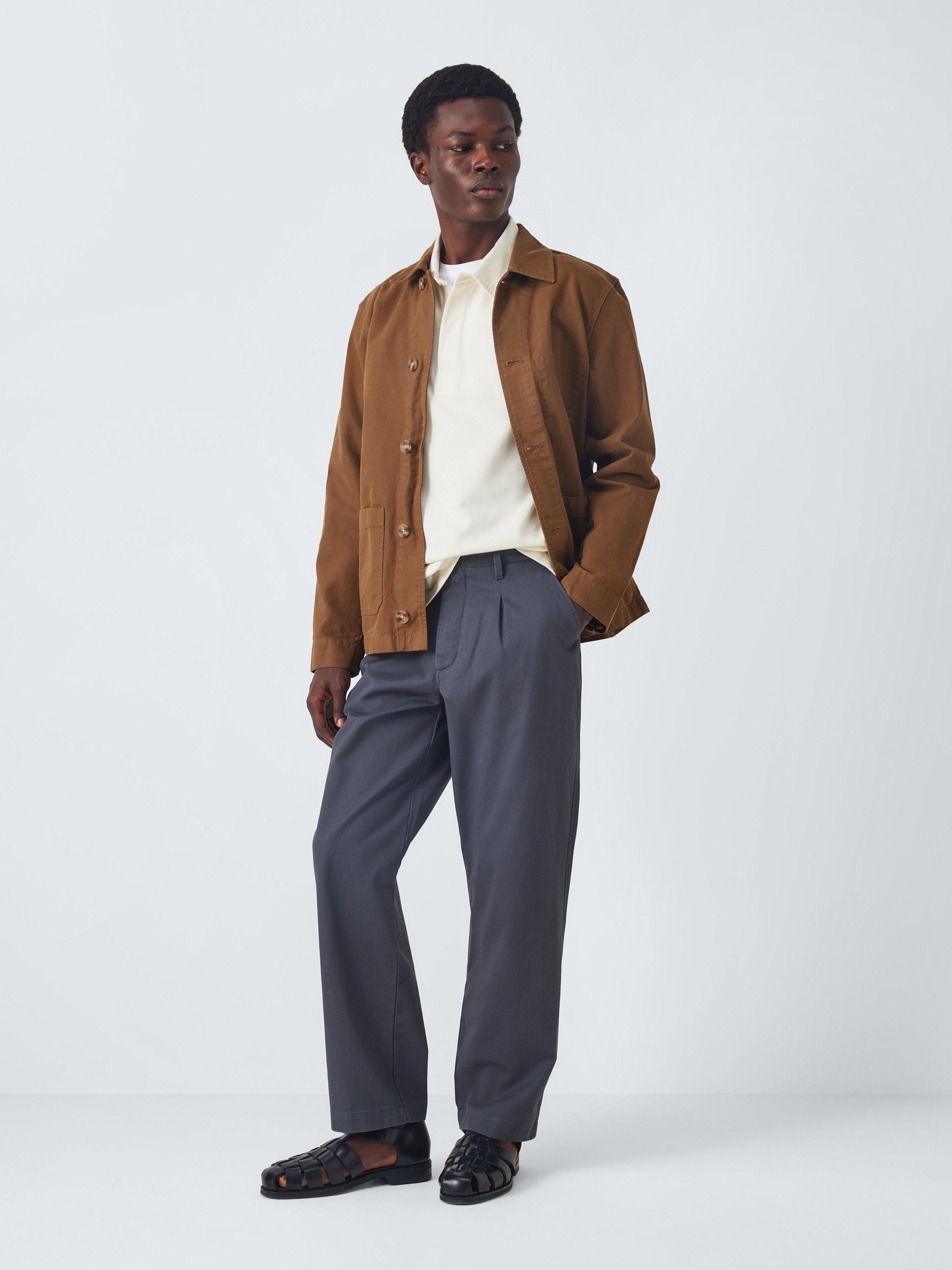 Product image 3 of 6, which shows John Lewis Plain Cotton Rugby Shirt, Egret, M
