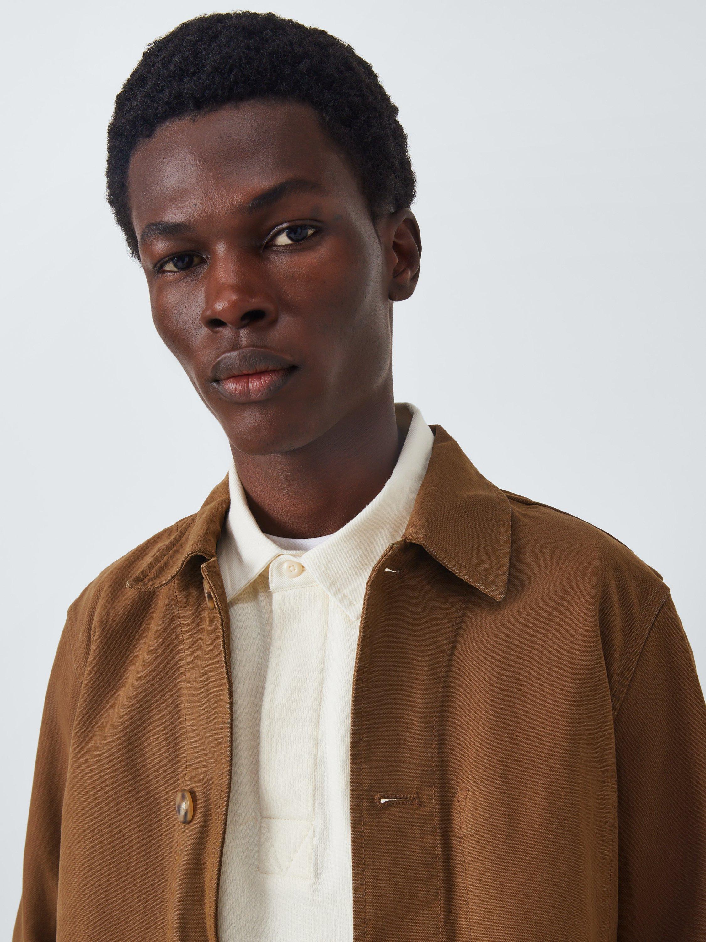 Product image 5 of 6, which shows John Lewis Plain Cotton Rugby Shirt, Egret, M