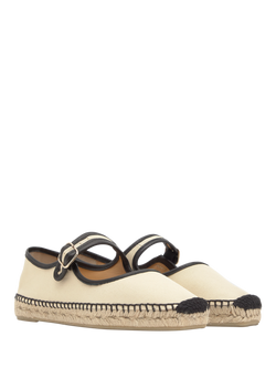 Castañer Padua Cotton Mary Jane Ballerina Pumps, Crudo - view 2, Crudo