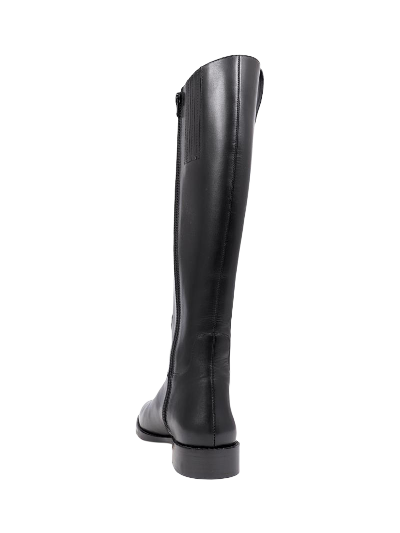 Product image 3 of 5, which shows Jones Bootmaker Emelia Large Width Calf Fit Long Leather Boots, Black, 3