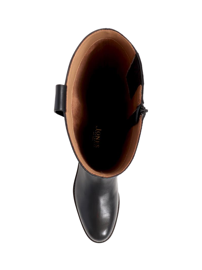 Product image 4 of 5, which shows Jones Bootmaker Emelia Large Width Calf Fit Long Leather Boots, Black, 3