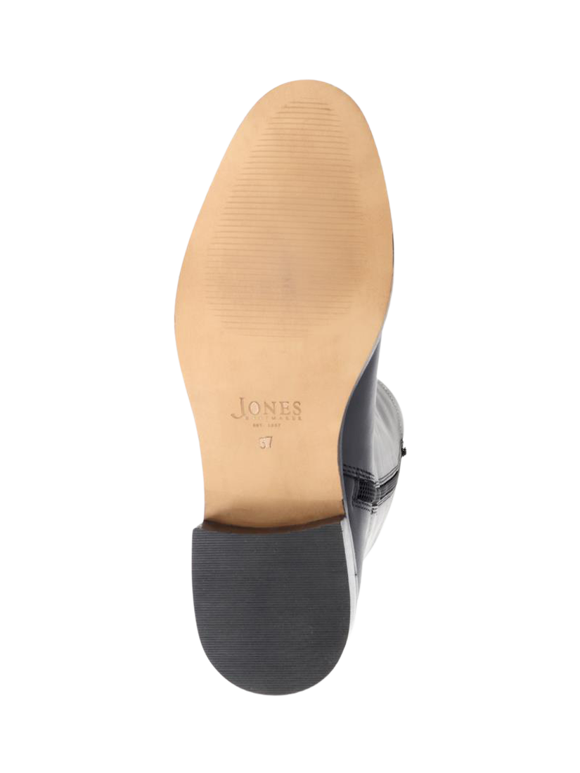Product image 5 of 5, which shows Jones Bootmaker Emelia Large Width Calf Fit Long Leather Boots, Black, 3