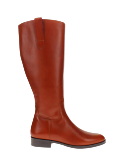 Jones Bootmaker Emelia Medium Width Calf Fit Long Leather Boots, Tan