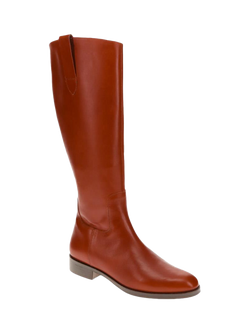 Jones Bootmaker Emelia Medium Width Calf Fit Long Leather Boots - view 2, Tan