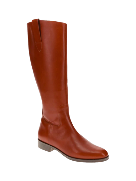 Jones Bootmaker Emelia Medium Width Calf Fit Long Leather Boots - view 2, Tan
