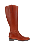 Jones Bootmaker Emelia Slim Width Calf Fit Long Leather Boots, Black, Tan