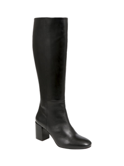 Jones Bootmaker Neptune Large Width Calf Fit Long Leather Boots - view 2, Black