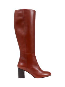 Jones Bootmaker Neptune Large Width Calf Fit Long Leather Boots, Tan