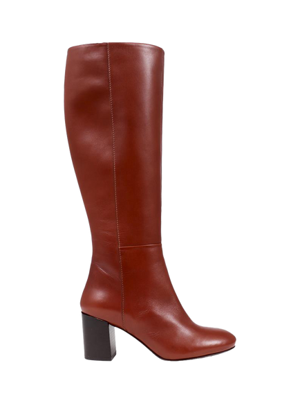 Jones Bootmaker Neptune Large Width Calf Fit Long Leather Boots, Tan