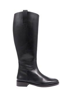 Jones Bootmaker Emelia Medium Width Calf Fit Long Leather Boots, Black