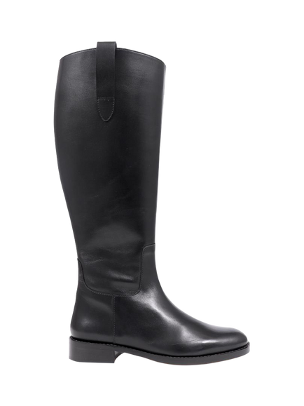 Jones Bootmaker Emelia Medium Width Calf Fit Long Leather Boots, Black