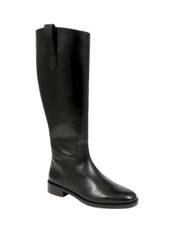 Jones Bootmaker Emelia Medium Width Calf Fit Long Leather Boots - view 2, Black