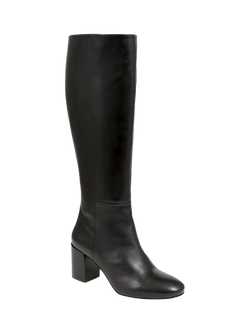 Jones Bootmaker Neptune Medium Width Calf Fit Long Leather Boots - view 2, Black