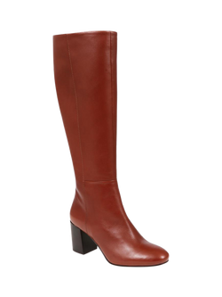 Jones Bootmaker Neptune Medium Width Calf Fit Long Leather Boots - view 2, Tan