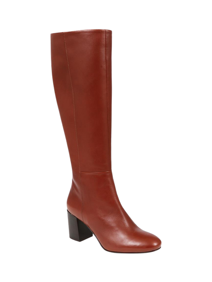 Jones Bootmaker Neptune Medium Width Calf Fit Long Leather Boots - view 2, Tan
