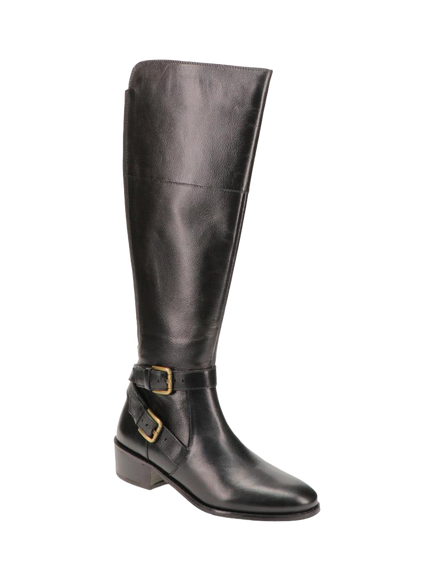 Jones Bootmaker Phoebe Large Width Calf Fit Fit Knee High Leather Boots - view 2, Black