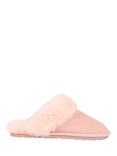 Jones Bootmaker Bella-Rose Sheepskin Mule Slippers, Light Pink