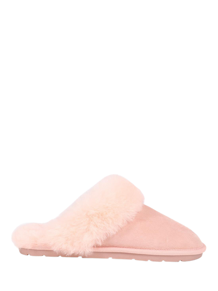 Jones Bootmaker Bella-Rose Sheepskin Mule Slippers, Light Pink