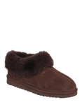 Jones Bootmaker Fabiola Sheepskin Faux Fur Lined Slippers, Chocolate