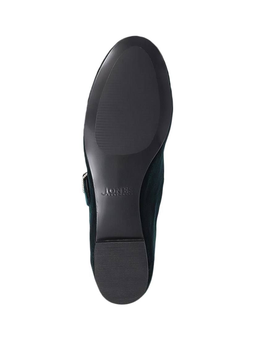 Product image 5 of 5, which shows Jones Bootmaker Samuela Flat Ballet Pumps, Green, 3